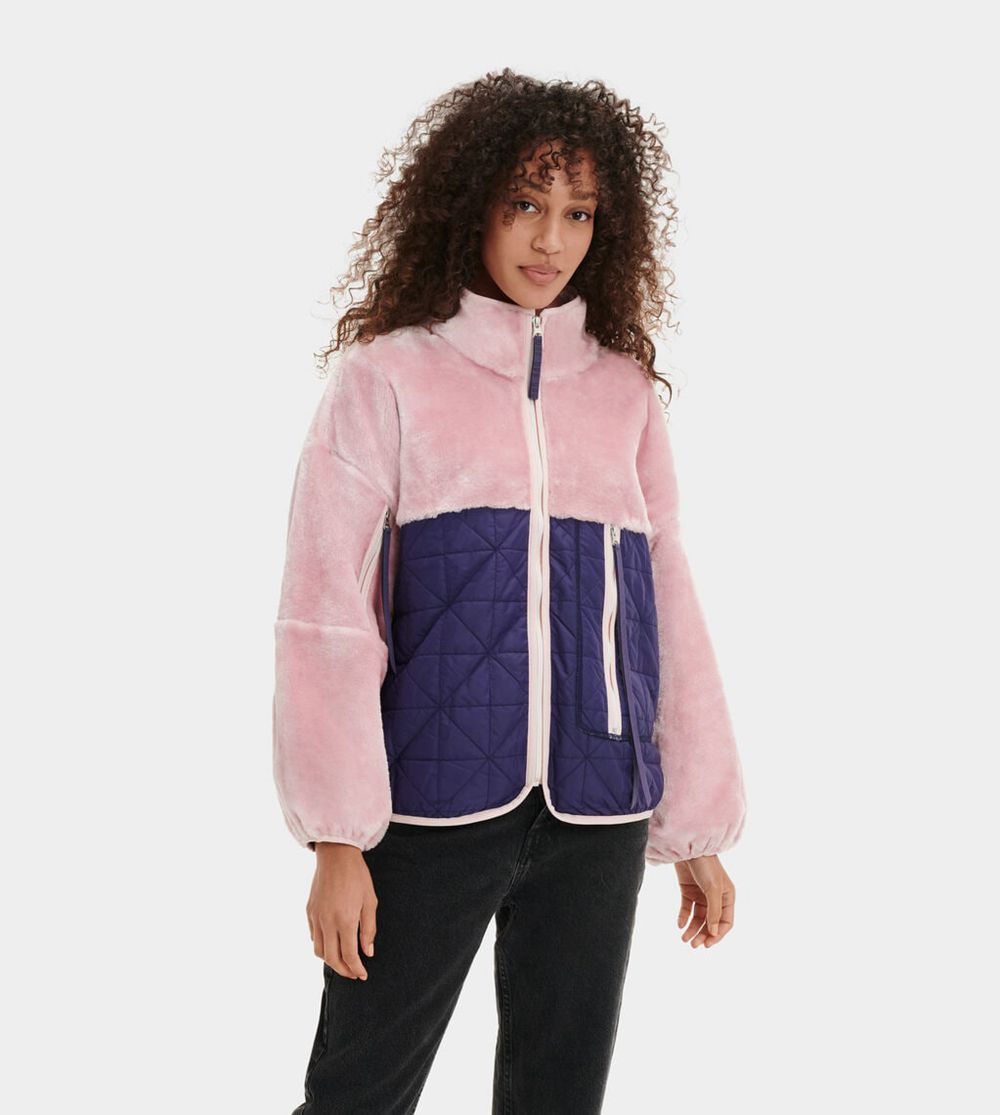 Ugg Jacket Womens - Ugg Marlene Quilted Pink - 873CETLDZ